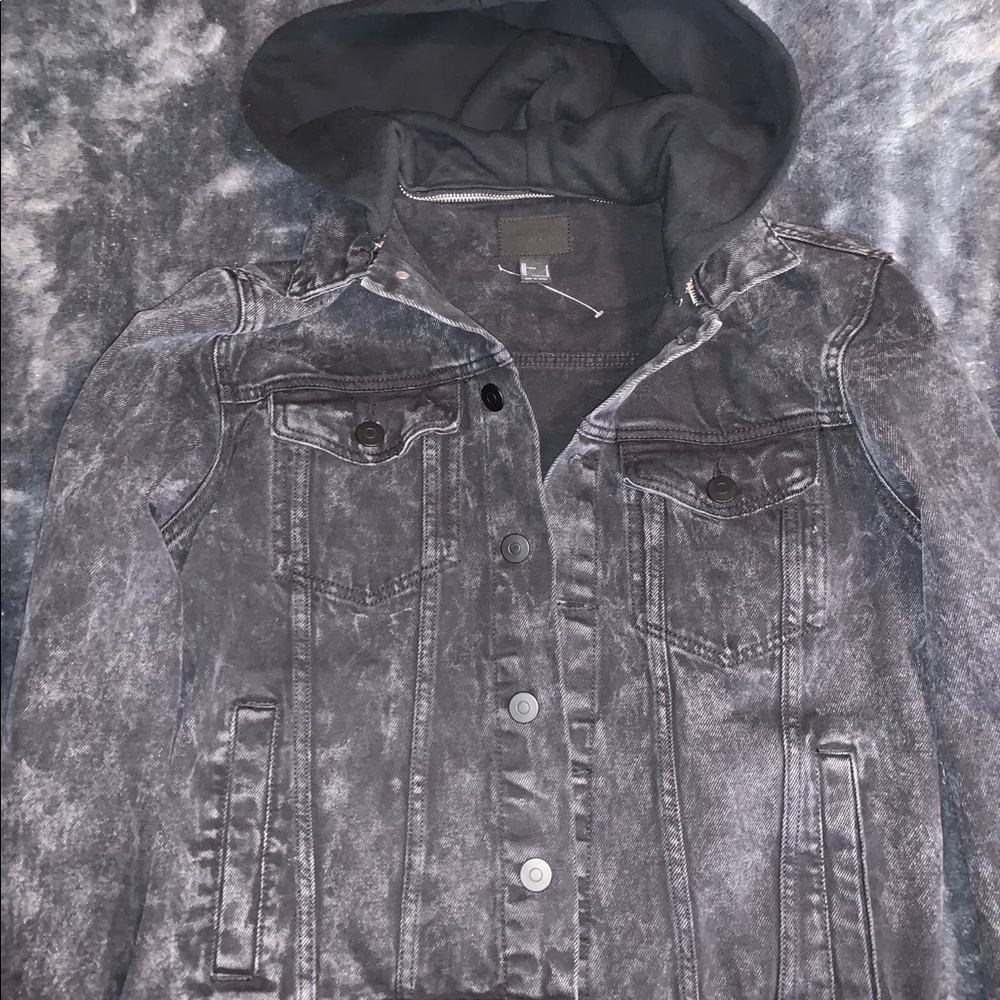 forever 21 black denim jean jacket
